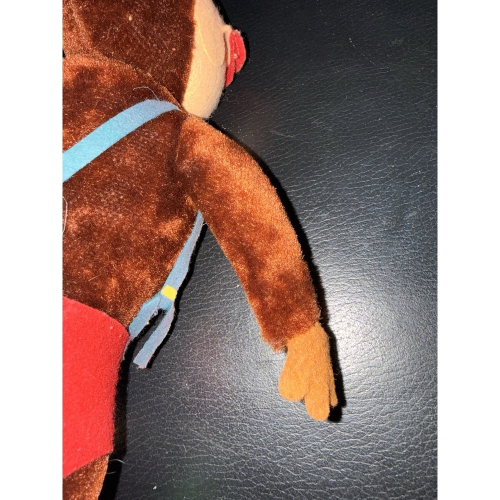 Vintage Ideal Toy Corp Monkey Plush Doll Red Shorts Green Shoes Bow Tie Retro - Picture 12 of 16